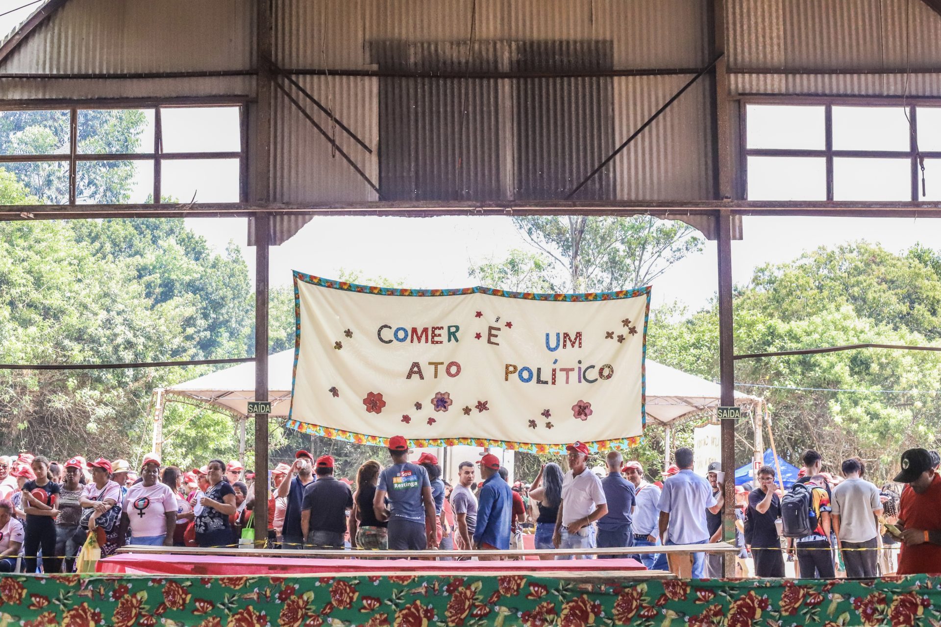 Ato político e almoço coletivo no Rio Grande do Sul